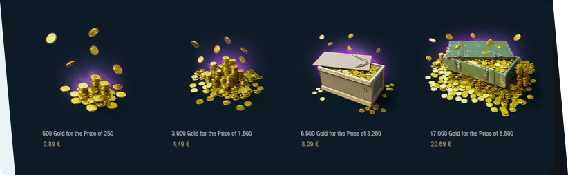 Gold offers World of Tanks Blitz