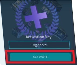 Activate button confirmation box