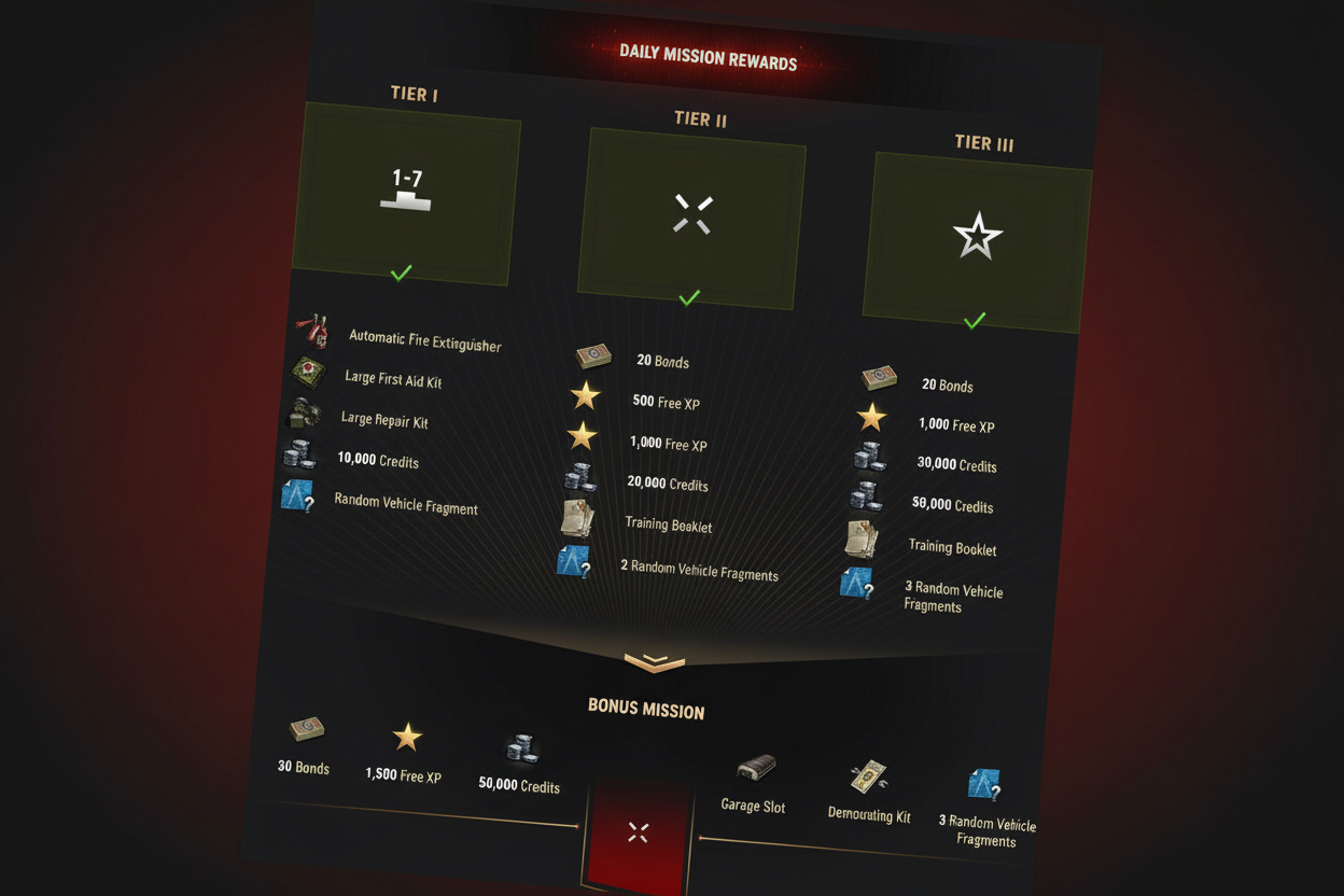 Daily quest rewards